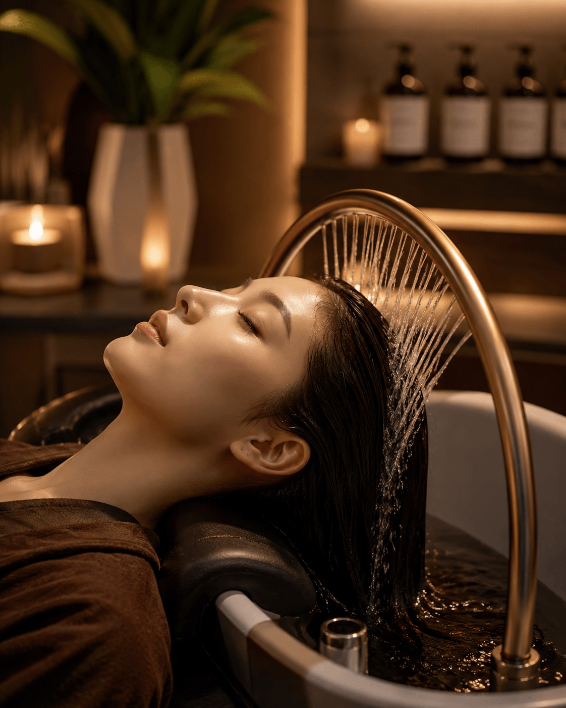 Relaxing Korean Hair Spa scalp treatment at K-Glow